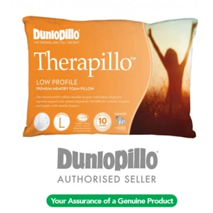 DUNLOPILLO Therapillo Low Profile Premium Memory Foam Pillow NEW Stock RRP$149 - Picture 1 of 3