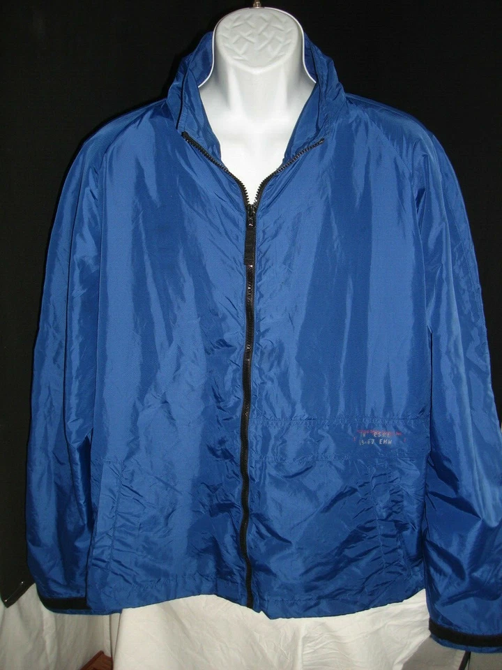Chaqueta cortavientos Ralph Lauren Polo Sport azul liso 100 % nailon cintura 2xl Foto 1 de 4