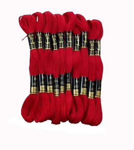 Cross Stich/Long Stich Embroidery Cotton Threads Red - Picture 1 of 1