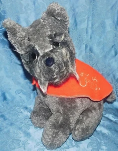 VTG. Gray Schnauzer Scottie Dog Named Fritz Plush Stuffed 13" Princess Soft (B) - Picture 1 of 4