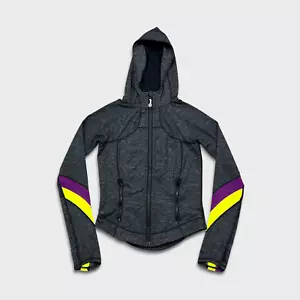 Lululemon Half Moon Jacket Womens Size 4 Gray Full Zip Athletic Yoga Hoodie - Picture 1 of 9