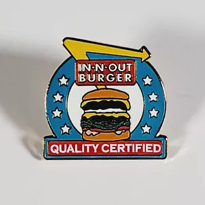 In-N-Out Qualität Zertifiziert Burger Blau Emaille Werbung Anstecknadel - Bild 1 von 8