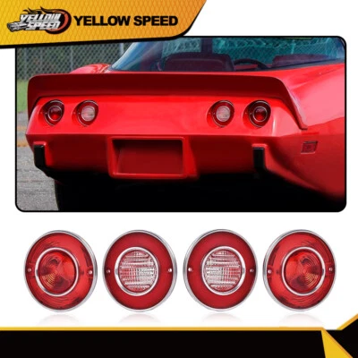 4PCS Tail Lights and Backup Lights Lamps Fit For Chevrolet Corvette C3 1975-1979 - Image 1 of 4