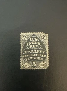 US Scott #Ru12  private die Proprietary  Revenue stamp Used Ng Damaged Corner - Picture 1 of 2