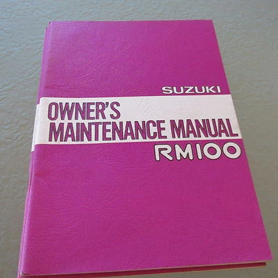 Libro manual del propietario Suzuki OEM RM100 1987 183 Foto 1 de 4