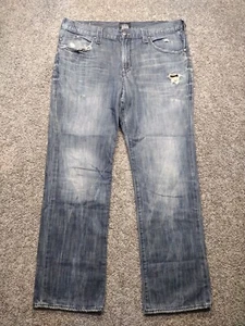 ROCK & REPUBLIC Jeans Pants Denim 38 x 32 Blue BOLT Cowboy Western Distressed - Picture 1 of 19