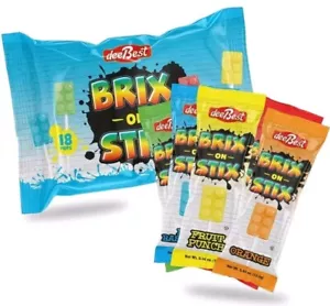 Deebest Brix On Stix Lollipop Suckers/36 Individual Wrapped Fruit Flavors - Picture 1 of 4