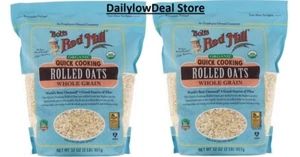 2 PACK Bob's Red Mill Organic Quick Cooking Rolled Oats 32 oz Each EXP: 10/2026 - Picture 1 of 12