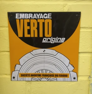 New Vintage Retro French Verto Clutch Embossed Tin Sign Renault Peugeot Citroen - Picture 1 of 5