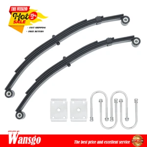 New 4 leave Trailer Double Eye Spring/U-bolt kit For 5000lbs Single Trailer Axle - Foto 1 di 11
