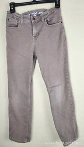 cat and jack boys khaki pants Super Stretch Slim Built In Belt Straight Leg  - Picture 1 of 4