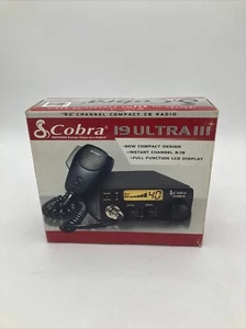 Cobra 19 ULTRA III 40-kanałowy kompaktowy CB Radio Wyświetlacz LCD Trucker Nowy - Zdjęcie 1 z 9