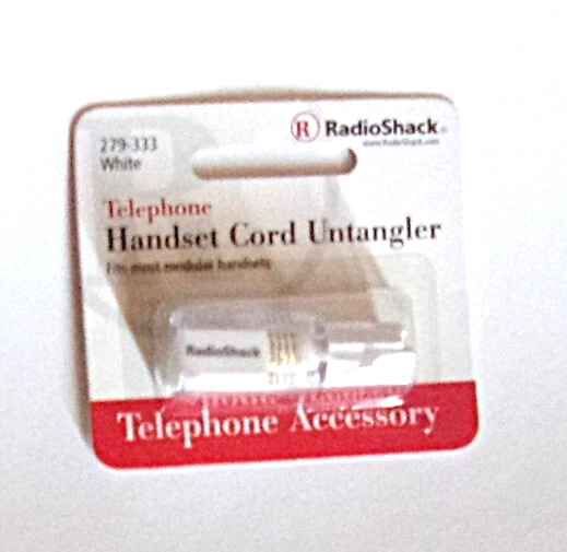 Radio Shack #279-333 Telephone Handset Cord Untangler - WHITE  NEW - Image 1 of 1
