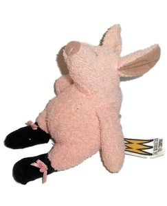 7.5" VTG Manhattan Toy Small Mini Terry Tip Toe Tiptoes Pig Piggy Ballet Plush - Picture 1 of 3