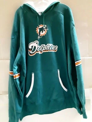 Sudadera con capucha verde azulado serigrafiada de los Miami Dolphins NFL, 3XL Foto 1 de 2