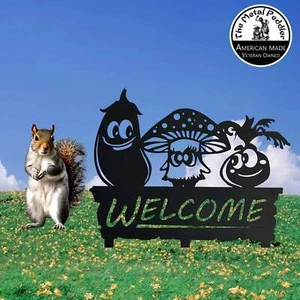 Letrero de bienvenida de jardín vegetal - Hecho en América - Decoración exterior - Imagen 1 de 4