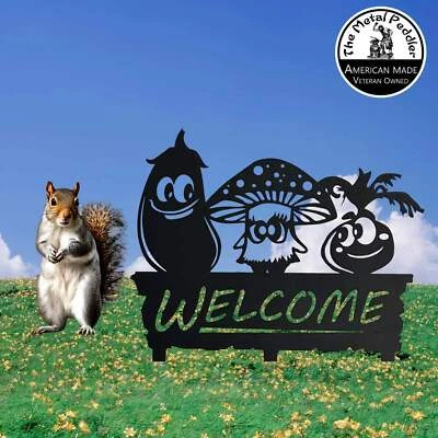 Letrero de bienvenida de jardín vegetal - Hecho en América - Decoración exterior Foto 1 de 2