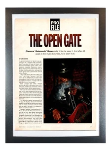 Clarence Gatemouth Brown The Open Gate Blues Legend - Página Mundial de Guitarra enmarcada - Imagen 1 de 7