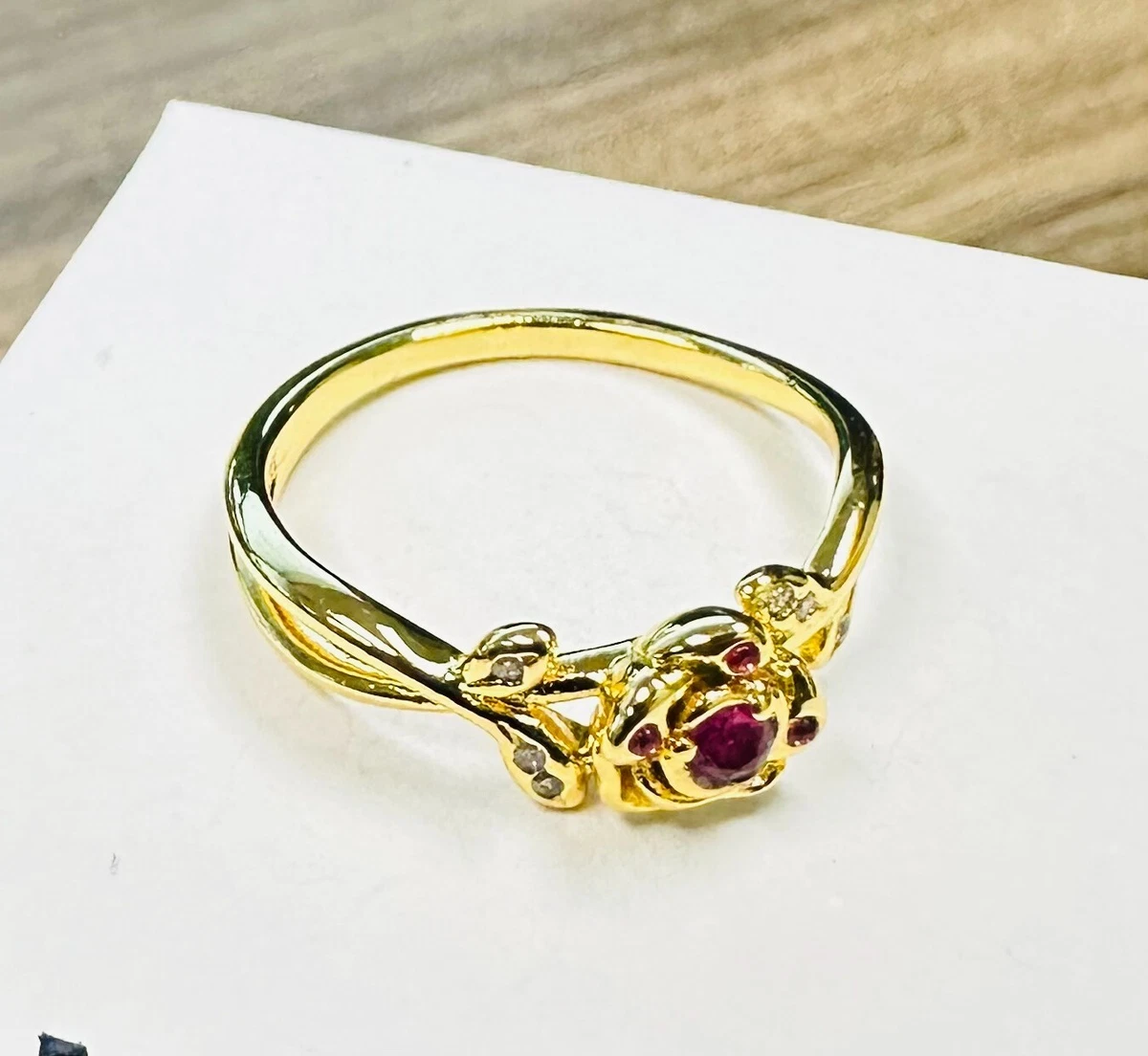 18k Yellow Gold Plated Cubic Zirconia Fashion Rings for sale | eBay