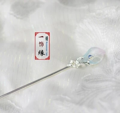 Calla lily Flower Hair Pin/Silver Handmade Hair stick/ Asian Hair Accessories - Image 1 of 4