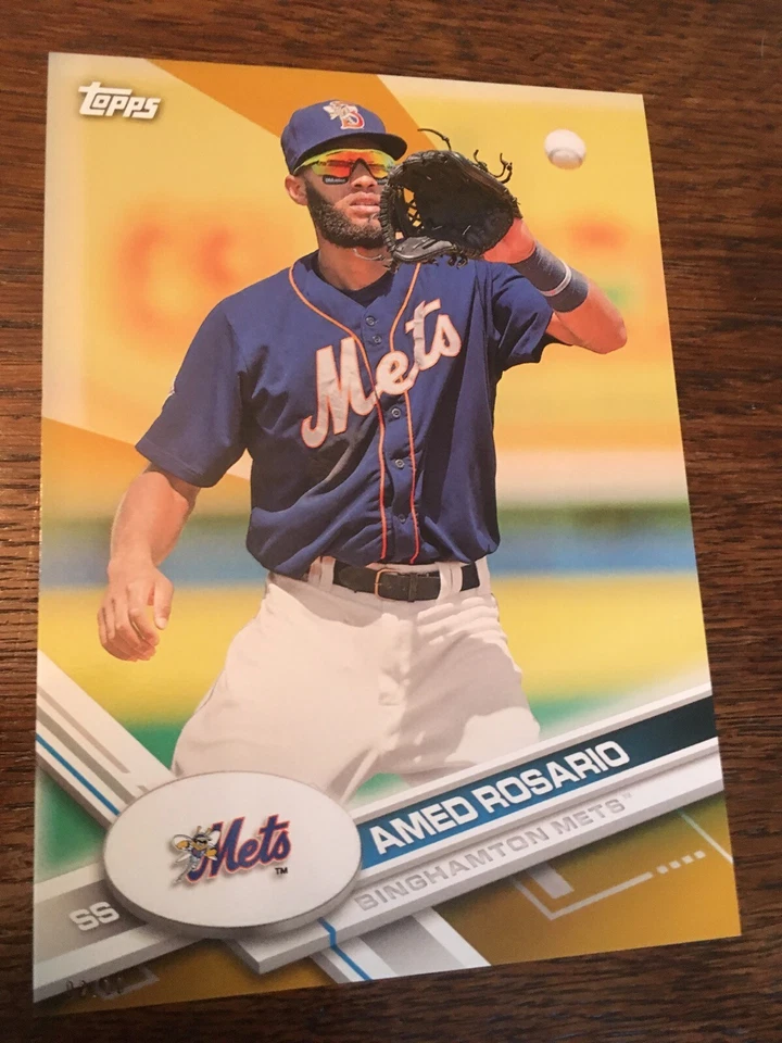 2017 Topps Pro Debut Jumbo 5x7 Amed Rosario Mets 25 #'d 02/10 Gold - Image 1 of 1