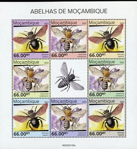 Mozambico 2022 Api Di Mozambico Foglio come Nuovo Nh - Foto 1 di 1