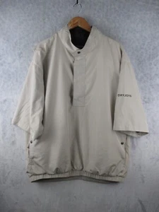 Dryjoys Footjoy Rain Jacket Men Size XL Beige Short Sleeve - Picture 1 of 16