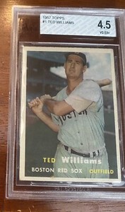 1957 TOPPS #1 TED WILLIAMS BVG 4.5 - Much Better