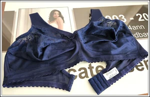 Glamorise Magiclift-Plus Size 28DD-Natural Shape Support Wire-Free Bra -Blue-$85 - Picture 1 of 3