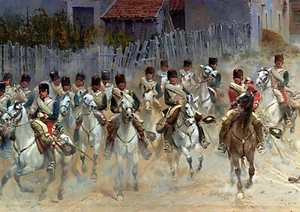 1813 a Fragment of The Panorama De Rezonville By Jean Baptiste Edouard Detaille - Picture 1 of 2