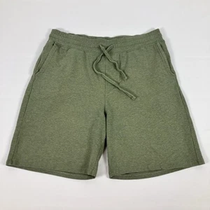 Pact Organic Cotton 7” French Terry Stretch Drawstring Shorts Green Men’s Size M - Picture 1 of 9