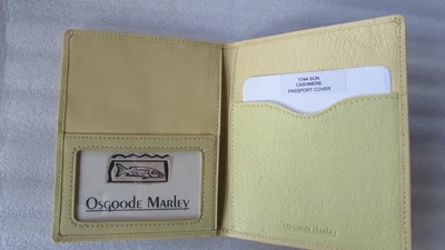 De colección Osgoode Marley Cuero Suave Pasaporte Cubierta Sol CACHEMIRA - Nuevo con Etiquetas - Imagen 1 de 4