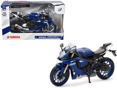 NEW OFFICIAL Yamaha YZF-R1 Motorcycle Blue/Black 1/12 Diecast Model by New Ray - Image 1 of 3