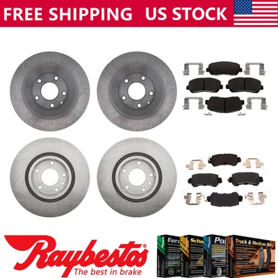 Rotores de freno delanteros traseros y pastillas de freno de cerámica para Mazda CX-5 2013-2015 - Raybestos Foto 1 de 4