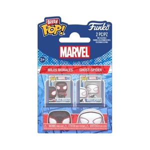 Funko Bitty Pop Spiderman 2 Pack Marvel Miles Morales Ghost Spider - Foto 1 di 5