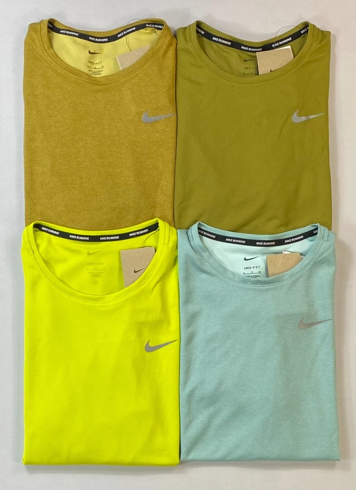 Men's Nike Dri-Fit UPF 40+ DV9315 Short Sleeve Running Run Shirt New - Image 1 of 1