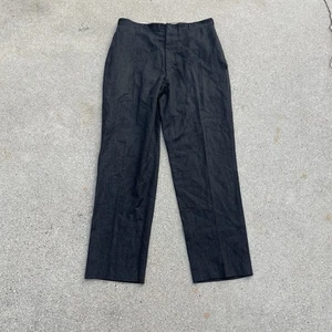Vintage 33 x 31 Wool 40s 50s Gabardine Stripe Dress Suit Pants Slacks Gab Atomic - Picture 1 of 11