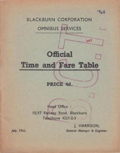 ACCRINGTON CORPORATION BUS TIMETABLE BOOK JAN 1967 - Picture 1 of 1