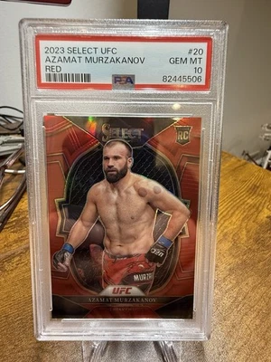 2023 Panini Select UFC Concourse Red Prizm /175 Azamat Murzakanov Rookie PSA 10 - Image 1 of 2