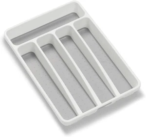 Madesmart Mini 5-Compartment Premium Antimicrobial Plastic White  - Picture 1 of 6