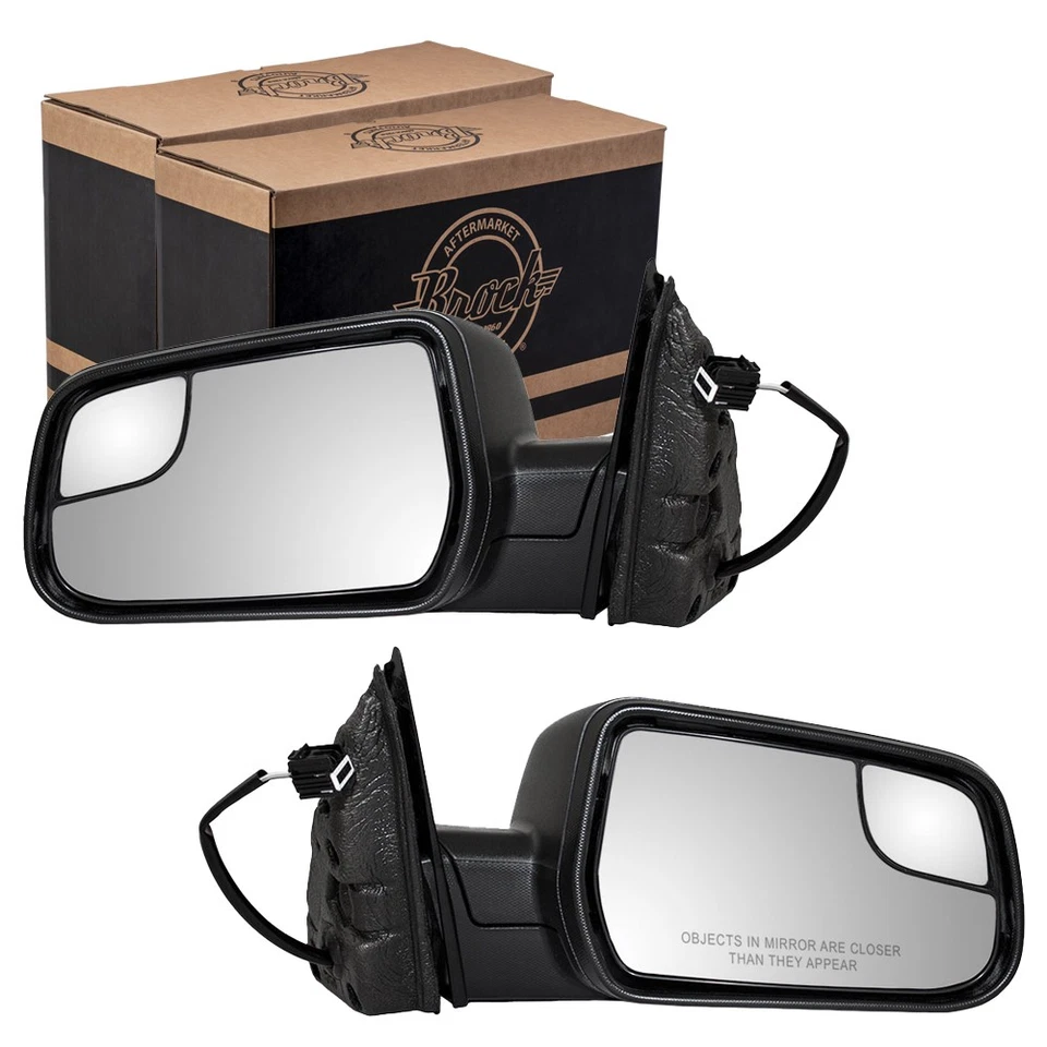 Fits 2010-2014 Equinox Power Mirror Spotter Glass Manual Fold Set 22818262 - Image 1 of 4