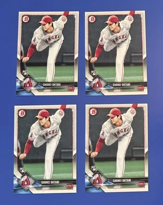 Tarjeta de novato Bowman Shohei Ohtani #49 2018 radiocontrol lote de (4) Angels Roy MVP Foto 1 de 4