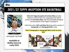 2021-22 Topps Inception Overtime Elite Basketball Hobby Box
