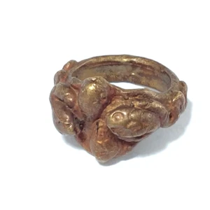 4 Head Snake Naka Brass Ring VINTAGE Thai AMULET MAGIC POWER Lucky WEALTH LOVE - Picture 1 of 6