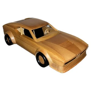 BMW M1 modello in legno massello altezza 48 cm Classic Cars legno vintage personaggio car nerd - Foto 1 di 10