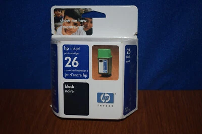 HP 26 BLACK GENUINE HP Inkjet 51626a Ink Cartridge Sealed Box EXPIRED Oct 03 - Image 1 of 4