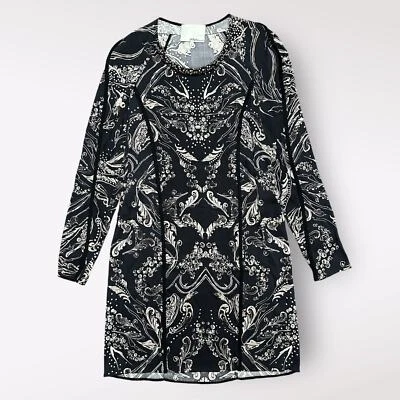 Vestido de seda manga larga cuello cuentas blanco y negro Phillip Lim 3.1 talla 4 Foto 1 de 4