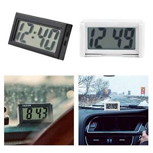 Mini zegar samochodowy Czas Wyświetlacz daty Samoprzylepny wspornik LCD