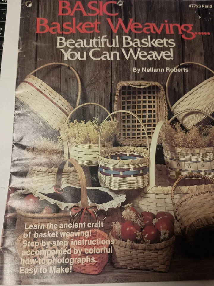 Basic Basket Weaving Nellann Roberts Plaid Instruction Book 7726 I13 - Image 1 of 1