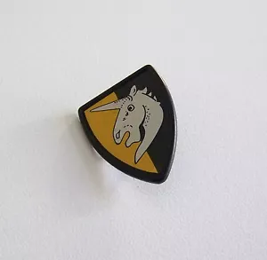PLAYMOBIL (L642) MOYEN-AGE - Bouclier Noir & Jaune Tête de Licorne 3265 Vintage - Imagen 1 de 1